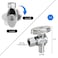 PXZBLG 4 Pack 14 Turn Angle Stop Valves 38 OD Compression 12 PEX Chrome Plated Brass for Faucet Toilet Valves