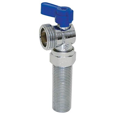 Eastman Brass Hose Thread Washing Machine Outlet Stop Valve 12 Inch MIP or Sweat x 34 Inch MHT Quarter Turn Ball Valve Cold Water Applications 10759