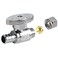 Hourleey 2 Pack Straight Stop Valve Water Shut Off Valve 12 PEX x 38 OD Compression QuarterTurn Chrome Plated Brass Valve for Faucets and Toilets