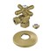 Kingston Brass CC43107XK 12 FIP x 38 OD Comp QuarterTurn Angle Stop Valve with Flange Brushed Brass