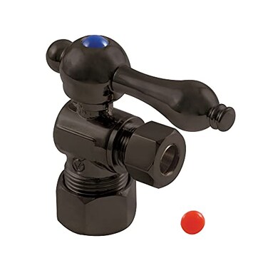 Kingston Brass CC53305 Vintage 58Inch X 38Inch OD Compression Angle Stop with Lever Handle 234Inch Oil Rubbed Bronze