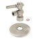 Kingston Brass CC53308DLK 58Inch X 38Inch OD Comp QuarterTurn Angle Stop Valve with Flange Brushed Nickel