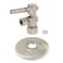 Kingston Brass CC53308DLK 58Inch X 38Inch OD Comp QuarterTurn Angle Stop Valve with Flange Brushed Nickel