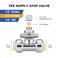 WMAXPFIT Tee Stop Valve1 PACK 12 Push x 12 Push x 14 OD Compression PEX CPVC CopperPERT Pipe 14 Turn Shutoff Valve Chromed LF Brass