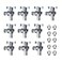 VINTEX Angle Stop Valve 10 Pack 12 Pex x 38 OD Compression Quarter Turn Water Shut Off Valve with 10 Pcs Clamp RingsSolid Brass Pex CPVC