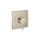 hansgrohe Ecostat Square Modern Pressure Balance Shower Valve Trim in Brushed Nickel 15724821