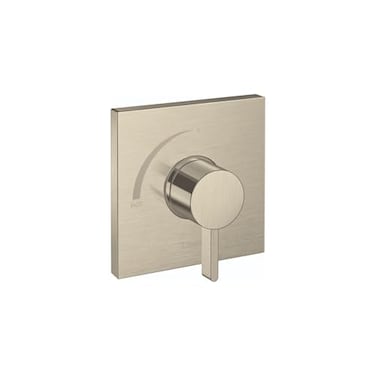hansgrohe Ecostat Square Modern Pressure Balance Shower Valve Trim in Brushed Nickel 15724821