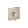 hansgrohe Ecostat Square Modern Pressure Balance Shower Valve Trim in Brushed Nickel 15724821