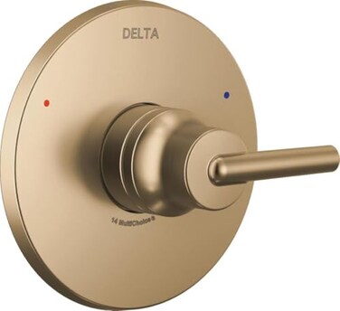 DELTA Delta Faucet Trinsic 14 Series SingleFunction Gold Shower Valve Trim Kit Shower Handle Delta Shower Trim Kit Champagne Bronze T14059CZ Valve Not Included