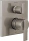 DELTA FAUCET T24867SS Stainless Ara Angular Modern Monitor 14 Series Valve Trim with 3Setting Integrated Diverter