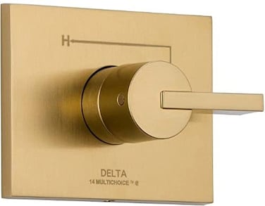DELTA Delta Faucet Vero 14 Series SingleFunction Shower Handle Valve Trim Kit Champagne Bronze T14053CZ Valve Not Included