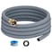 ZY-hosetube 12FT Dehumidifier Drain Hose with 34 FHT Brass Rustproof Connector Versatile Drain Hose Perfectly Compatible with most Dehumidifiers and 34 external thread outlet No Leak Grey 12FT