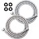 puxyblue 6Ft Stainless Steel Washing Machine Hose by Puxyblue for All Washers 2 Pack Burst Proof Red and Blue Braided Hoses for Hot and Cold Water Supply
