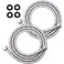 puxyblue 6Ft Stainless Steel Washing Machine Hose by Puxyblue for All Washers 2 Pack Burst Proof Red and Blue Braided Hoses for Hot and Cold Water Supply