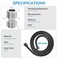 Dreyoo 1 Pack 39 Inch Matte Black Shower Hose with Shower Extension Connector Extra Long Handheld Head Hose with Brass Insert and Nut 12 to 12 Extender Stainless Steel