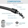 Dreyoo 1 Pack 39 Inch Matte Black Shower Hose with Shower Extension Connector Extra Long Handheld Head Hose with Brass Insert and Nut 12 to 12 Extender Stainless Steel