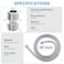 Dreyoo 1 Pack 39 Inch Shower Hose with Shower Extension Connector Extra Long Handheld Head Hose with Brass Insert and Nut 12 to 12 Extender Stainless Steel