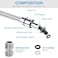 Dreyoo 1 Pack 39 Inch Shower Hose with Shower Extension Connector Extra Long Handheld Head Hose with Brass Insert and Nut 12 to 12 Extender Stainless Steel