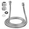 Dreyoo 1 Pack 39 Inch Shower Hose with Shower Extension Connector Extra Long Handheld Head Hose with Brass Insert and Nut 12 to 12 Extender Stainless Steel