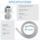Dreyoo 2 Pack 39 Inch Shower Hose with Shower Extension Connector Extra Long Handheld Head Hose with Brass Insert and Nut 12 to 12 Extender Stainless Steel