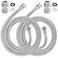 Dreyoo 2 Pack 39 Inch Shower Hose with Shower Extension Connector Extra Long Handheld Head Hose with Brass Insert and Nut 12 to 12 Extender Stainless Steel