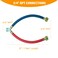 PEVEPEXE Hot Cold Washer Hose Rubber Y Mixer Plumbing Connector Burst Proof Water Line Hoses For All Washing Machine and Dryer 34 Fittings 1 FT Length