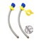 Klabb Flexible Toilet Water Supply Line 12inchStainless Steel Braided Hose With 38 Female Compression Thread x 78 Female Ballcock Thread2pack