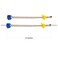 Klabb Flexible Toilet Water Supply Line 12inchStainless Steel Braided Hose With 38 Female Compression Thread x 78 Female Ballcock Thread2pack