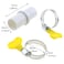 LUORNG Washing Machine Drain Hose Extension Kit Include 1PC U Shaped Hose Holder 1PC Extension Fitting and 2PCS Stainless Steel Clamp