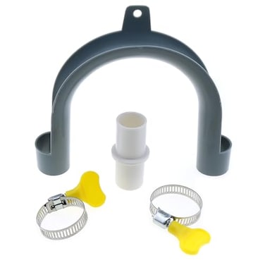LUORNG Washing Machine Drain Hose Extension Kit Include 1PC U Shaped Hose Holder 1PC Extension Fitting and 2PCS Stainless Steel Clamp