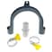 LUORNG Washing Machine Drain Hose Extension Kit Include 1PC U Shaped Hose Holder 1PC Extension Fitting and 2PCS Stainless Steel Clamp