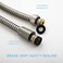 OFFO Shower Hose Brushed Nickel Kink Free Stainless Steel Shower Hose Attachment Electroplating Handheld Shower Head Hose Flex Hoses Extension with Brass Insert Nut for Pet Bathing Cleaning 80Inch