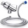 RAIHOMKIT Shower Hose with Arm Bracket 69 inch Stainless Steel Showers Hose Replacement Adjustable Handheld Showers Arm Holder Flexible Shower Head Hoses and Holder with Brass Ball Chrome