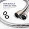 Rivix Shower Hose 90 Inch ExtraLong Stainless Steel Handheld Stainless Steel Insert and NutBrushed Nickel Finish