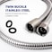 Rivix Shower Hose 90 Inch ExtraLong Stainless Steel Handheld Stainless Steel Insert and NutBrushed Nickel Finish
