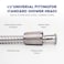 Rivix Shower Hose 90 Inch ExtraLong Stainless Steel Handheld Stainless Steel Insert and NutBrushed Nickel Finish