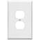 ENERLITES Duplex Receptacle Outlet Wall Plate Jumbo Outlet Covers Gloss Finish Oversized 1Gang 55 x 35 Polycarbonate Thermoplastic 8821OW White