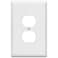 ENERLITES Duplex Receptacle Outlet Wall Plate Jumbo Outlet Covers Gloss Finish Oversized 1Gang 55 x 35 Polycarbonate Thermoplastic 8821OW White