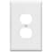 ENERLITES Duplex Receptacle Outlet Wall Plate Jumbo Outlet Covers Gloss Finish Oversized 1Gang 55 x 35 Polycarbonate Thermoplastic 8821OW White