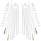 Yecaye 250in Cord Hider OneLine Cable Hider Small Cord Covers for Wires on Wall System Cable Raceway Kit for Max 2 Cords Wire Hiders for Tv on Wall Wire Hider 16XL157in W059in H04in White