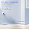 Yecaye 250in Cord Hider OneLine Cable Hider Small Cord Covers for Wires on Wall System Cable Raceway Kit for Max 2 Cords Wire Hiders for Tv on Wall Wire Hider 16XL157in W059in H04in White