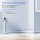 Yecaye 250in Cord Hider OneLine Cable Hider Small Cord Covers for Wires on Wall System Cable Raceway Kit for Max 2 Cords Wire Hiders for Tv on Wall Wire Hider 16XL157in W059in H04in White