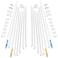 Yecaye 250in Cord Hider OneLine Cable Hider Small Cord Covers for Wires on Wall System Cable Raceway Kit for Max 2 Cords Wire Hiders for Tv on Wall Wire Hider 16XL157in W059in H04in White