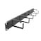 JINGCHENGMEI Jingchengmei 19Inch 1U Metal Horizontal Rackmount Cable Manager with 5 DRings 1UCM5R440 Black