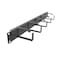 JINGCHENGMEI Jingchengmei 19Inch 1U Metal Horizontal Rackmount Cable Manager with 5 DRings 1UCM5R440 Black