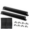 Lancher 2Pack 19 Inch 1U Cable Management Horizontal Cable Rack Mount Manager with mounting Screws for Service Rack Cabinet 24 Slot with Cover
