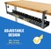 BIWIST No Drilling Extendable Under Desk Cable Management Metal Cable Management Tray Under Desk with Clamp Retractable Power Strip Cord Holder for Wire Management 31Inch 2 Pack Extendable 31