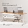 pamo PAMO Cable Management Under Desk for Easy mounting UnderTable I Set of 3 with 10X Cable Ties I Desk Organizer for OfficeHome Office Table Thoughtful Cable Tray Holder