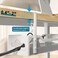Litwaro Under Desk Cable Management Tray White Cable Management Under Desk No Drill Cable Organizer with Clamp for Wire Management Cord Organizer for Office Home No Damage to Desk