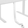 VIVO Under Desk Vertebrae Cable Management Kit Adjustable Quad Entry Flexible Cord Organizer for Home Office White DESKAC01CW
